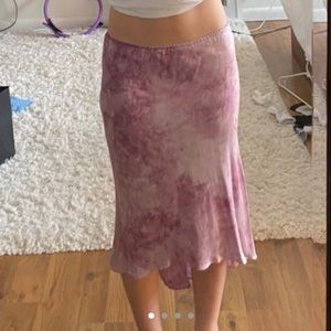 Vintage y2k Purple Tie-Dye Midi Skirt